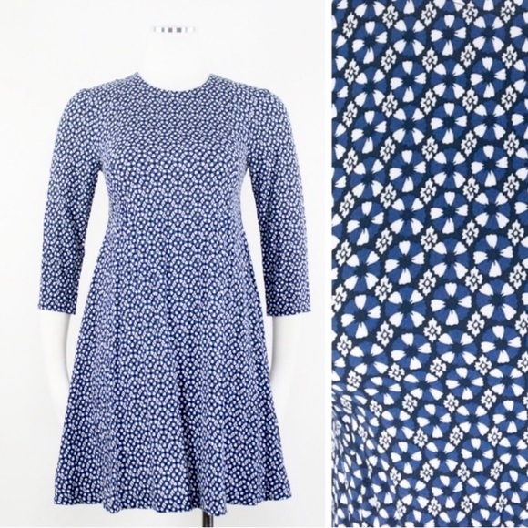 H&M Floral Dress Ditsy Blue Print 90s Style mini dress/tunic - Picture 8 of 8